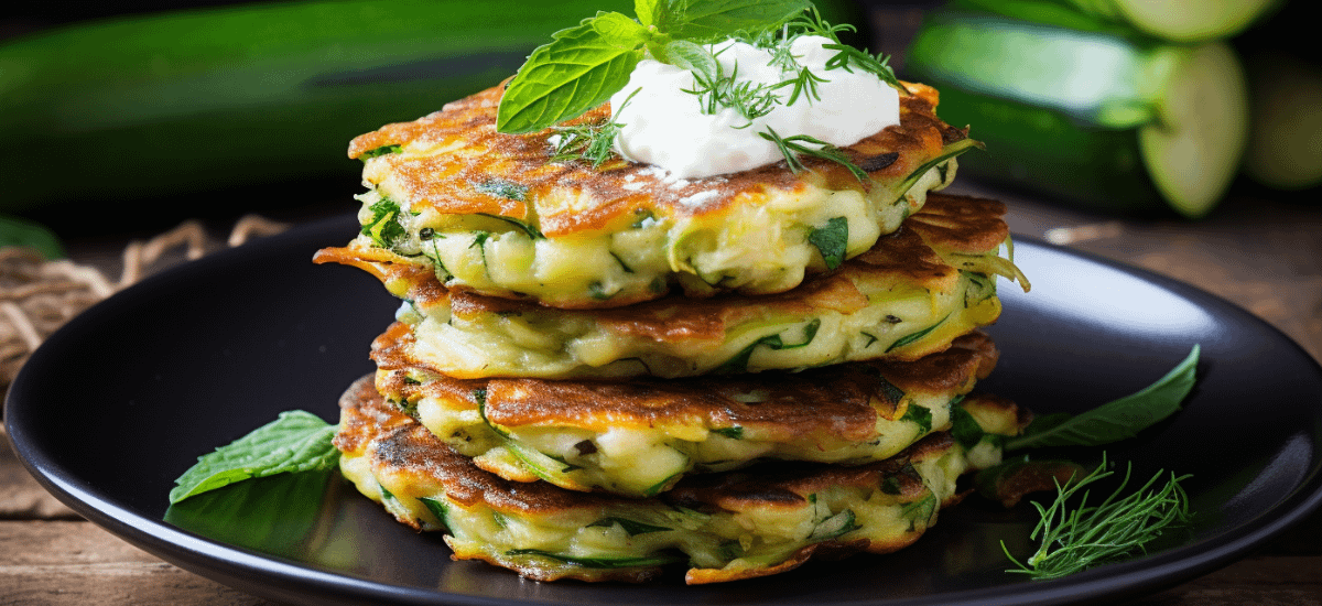 Zucchini Fritters with Mint and Feta