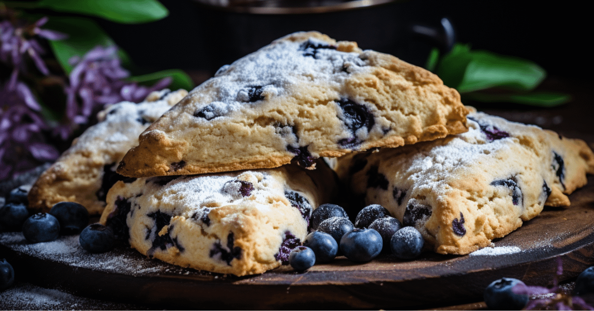 Blueberry White Chocolate Scones