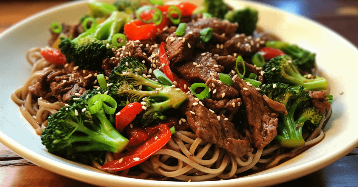 Beef Broccoli and Noodle Stir-fry