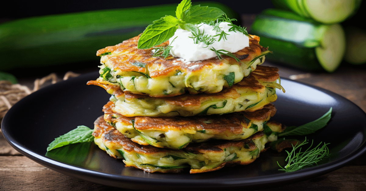 Zucchini Fritters with Mint and Feta