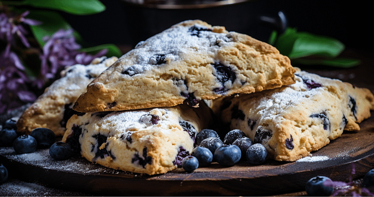 Blueberry White Chocolate Scones